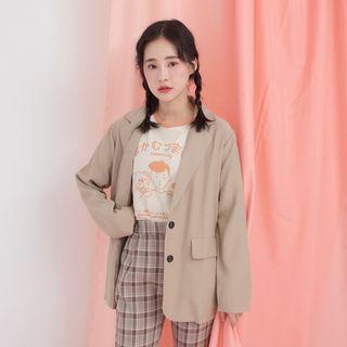 Single-breasted Blazer Khaki - One Size