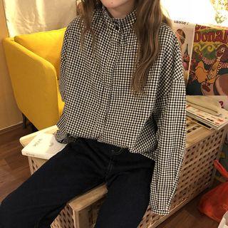 Gingham Shirt Plaid - Black & White - One Size