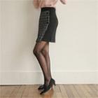 Plaid-panel Mini Skirt