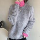 Furry Sweater / Long-sleeve Turtleneck Top