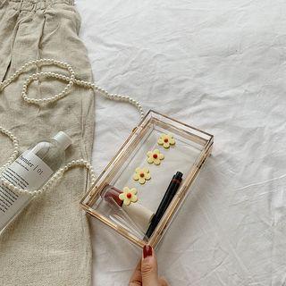 Flower-detail Transparent Crossbody Bag