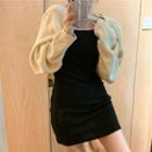 Cropped Sweater / Sleeveless Mini Sheath Dress