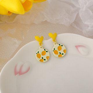 Lemon Print Alloy Dangle Earring