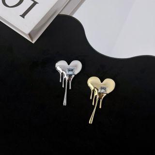 Melting Heart Rhinestone Alloy Brooch