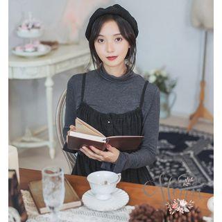 Single-breasted Midi Pinafore Dress