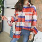 Dual-pocket Fray-edge Plaid Shirt