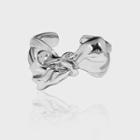 925 Sterling Silver Bow Open Ring Adjustable - Silver - 15