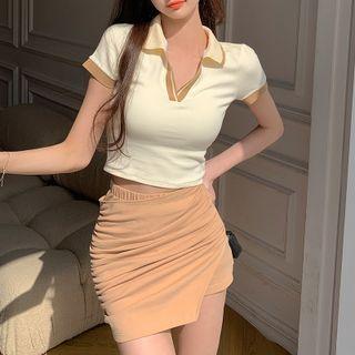 Short-sleeve Polo Shirt Almond - One Size