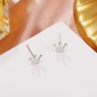 Crown Alloy Earring 1 Pair - Silver - One Size