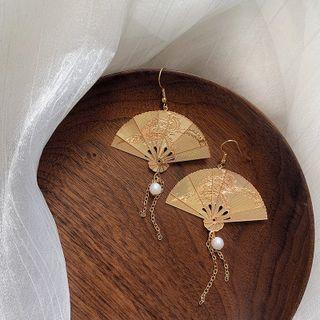 Fan Drop Earring 1 Pair - Gold - One Size