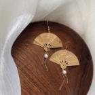 Fan Drop Earring 1 Pair - Gold - One Size
