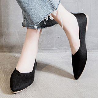 Pointed Knit Flats