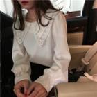 Lace Collar Blouse White - One Size