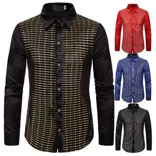 Sequined Slim-fit Shirt