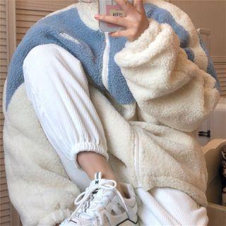Two Tone Fleece Zipped Jacket / Harem Pants
