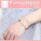 Faux Pearl Faux Crystal Moon Bracelet