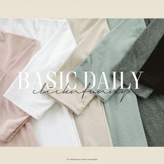 Basic 3/4-sleeve T-shirt