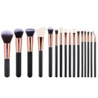 Set Of 16: Makeup Brush Set Of 16 - Black - One Size