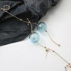 Alloy Glass Ball Dangle Earring 1 Piece - As Shown In Figure - One Size