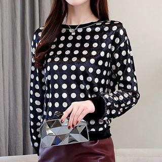 Long-sleeve Velvet Top (various Designs)