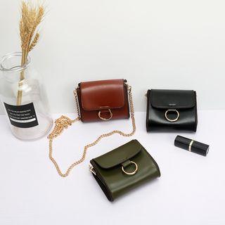 Flap Ring-accent Chain Cross Bag