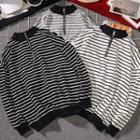 Striped Zip Pullover