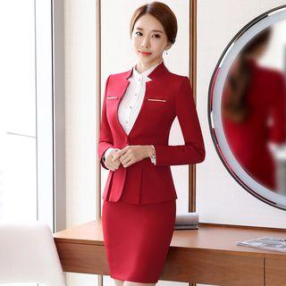 Set : Plain Blazer / Skirt / Pants / Blouse