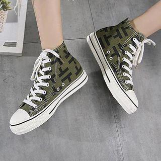 Patterned High Top Sneakers
