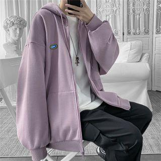 Puff-sleeve Zipped Hoodie