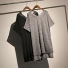 Short-sleeve Perforated Trim T-shirt