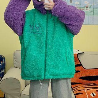 Fleece-lined Bear Ear Chenille Hooded Cotton Jacket