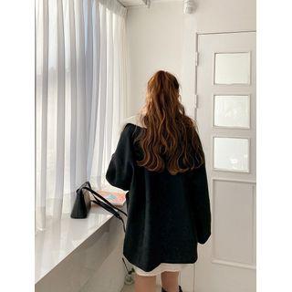 Fleece-collar Single-breasted Jacket