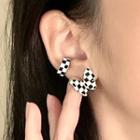 Checker Print Butterfly Stud Earring / Ear Cuff / Set