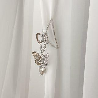 Butterfly Hollow Hair Claw Clip 1pc - Silver - One Size
