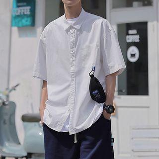 Short Sleeve Cargo Shirt With Crossbody Bag