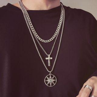 Alloy Cross / Sun / Necklace / Set