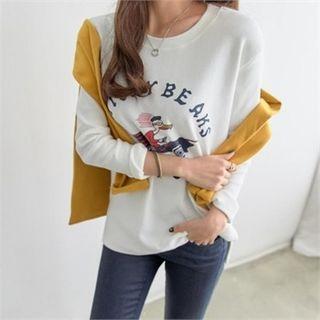 Round-neck Lettering Print T-shirt