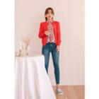 Buttoned Colored Knit Cardigan