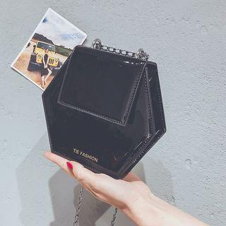 Polygon Patent Crossbody Bag