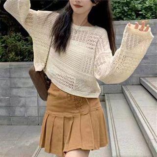 Sheer Knit Top White - One Size