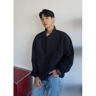 Kangaroo-pocket Boxy Anorak Jacket