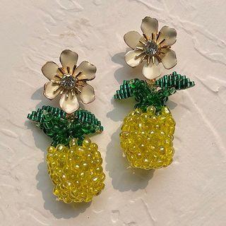 Beaded Pineapple Drop Earring