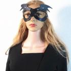 Faux Leather Bat Party Face Mask