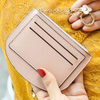 Faux Leather Coin Purse Almond - One Size