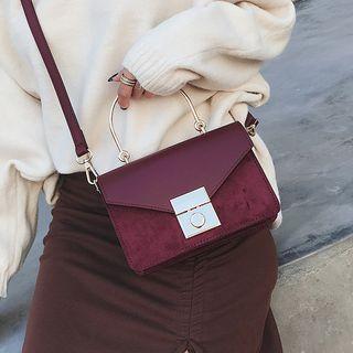 Faux Leather Flap Mini Satchel