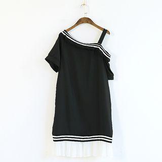 Short-sleeve Off Shoulder T-shirt Dress
