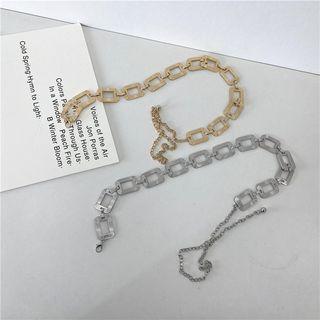 Square Metal Chain Belt