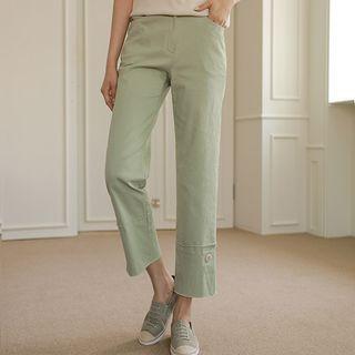 Button-detail Loose-fit Pants