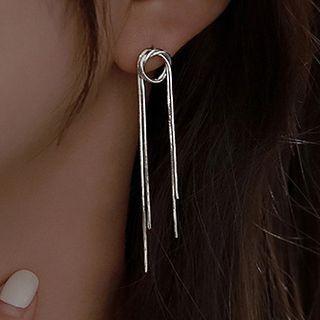 Knot Earring 1 Pc - Knot Earring - Silver - One Size