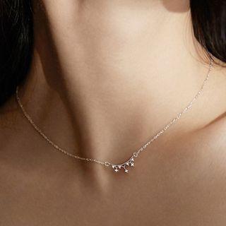 Crown Pendant Sterling Silver Choker 925 Silver - Silver - One Size